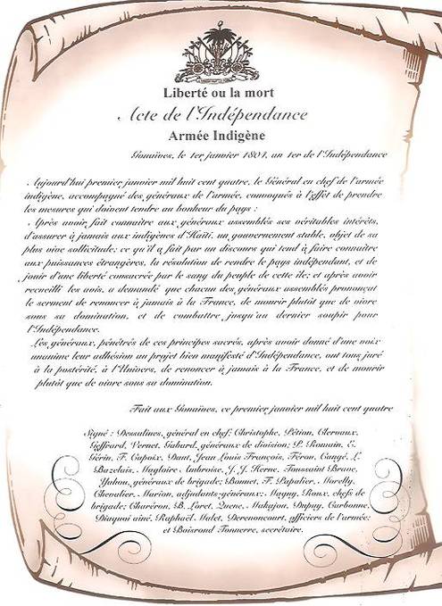 acte de l'independance dhaiti